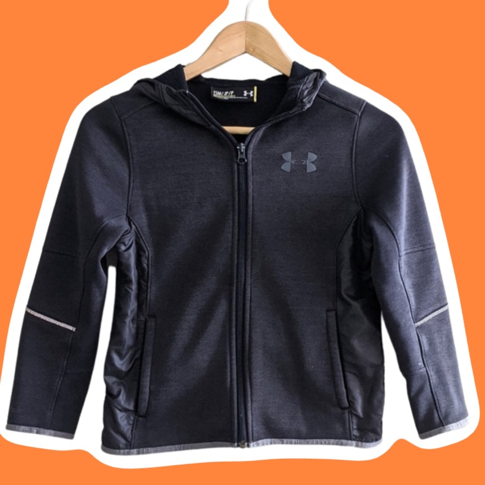 Youth Under Armour Grey Zipper Hoodie